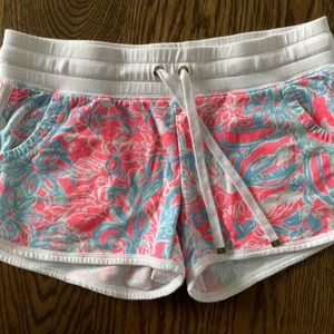 Lilly Pulitzer Chrissy Drawstring waist shorts.